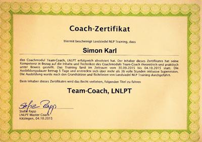 Coach-Zertifikat