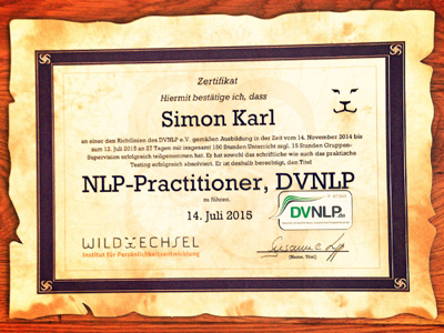 DVNLP Practitioner Zertifikat